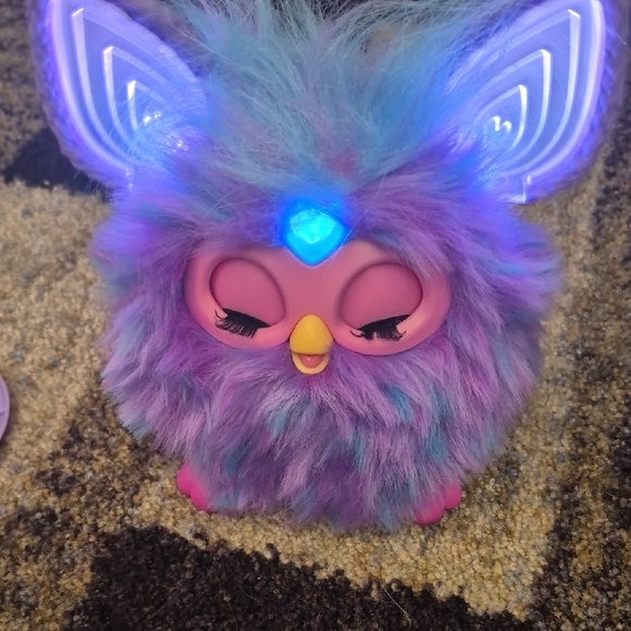 Interactive Purple and Blue Plush Toy - Picture 3 of 8